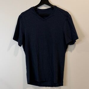 lululemon athletica Men's Navy V-Neck Short Sleeve Tee